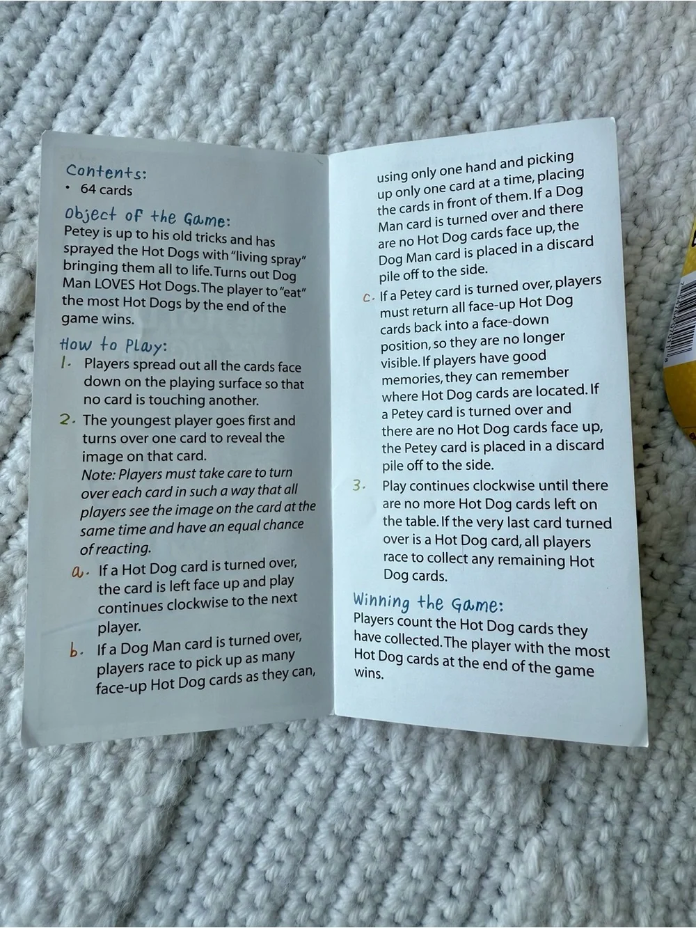 Dog Man The Hot Dog Card Game